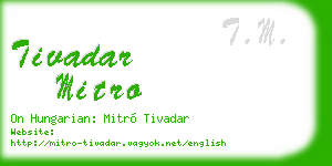 tivadar mitro business card